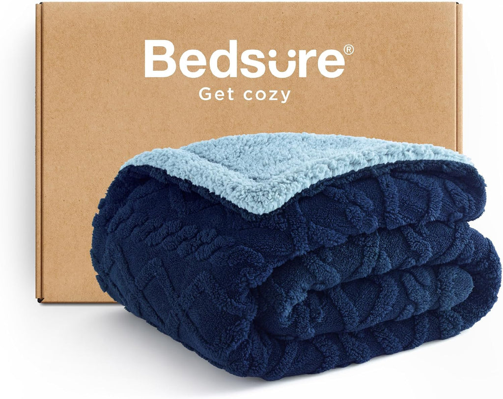 Bedsure Sherpa Fleece Throw Blanket - Extra Soft Cozy Blanket 50x60